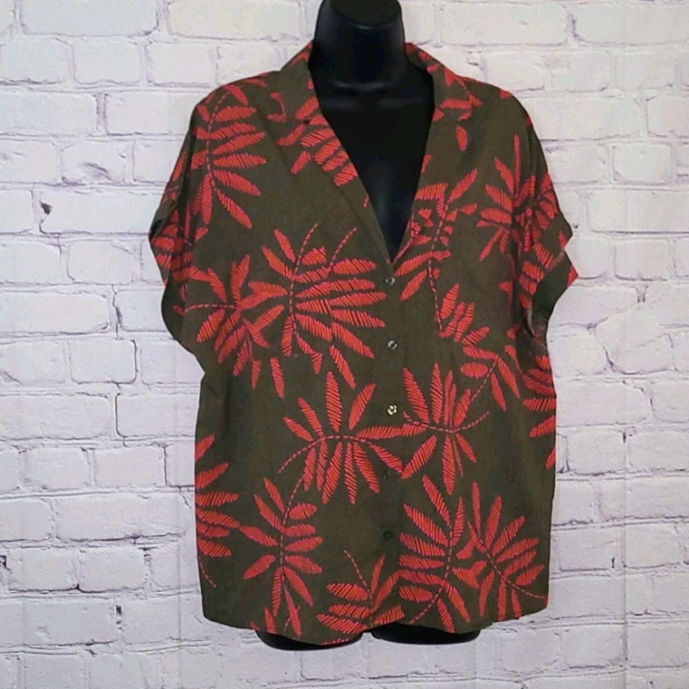 🌞🌞🌞 A new day tropical buttondown